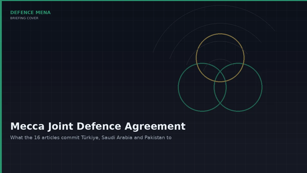 What the Mecca Defence Pact Says: Inside the 16-Article Text Türkiye Sent to Parliament