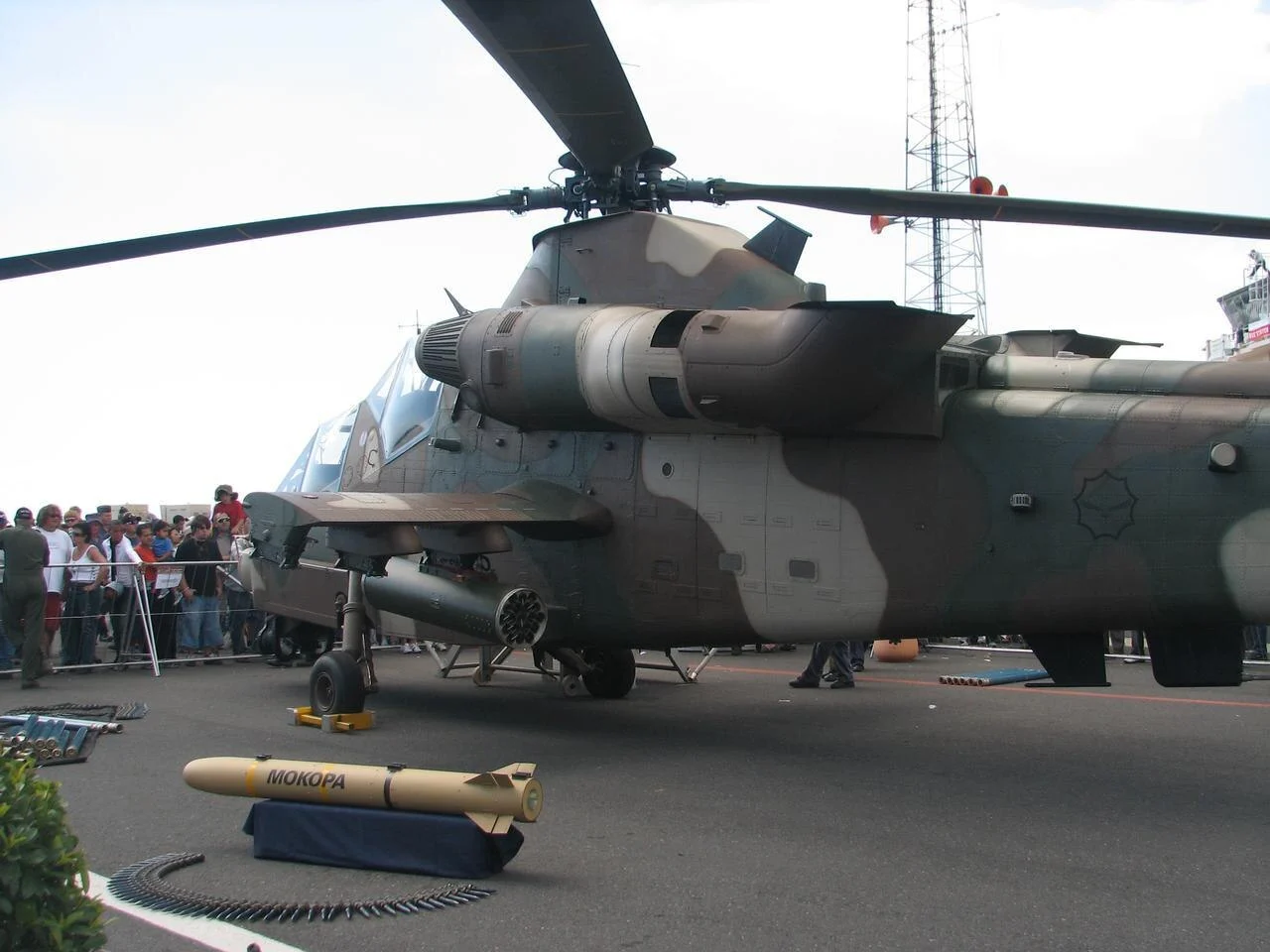 Denel AH-2 Rooivalk attack helicopter built by Denel Aeronautics for the South African Air Force