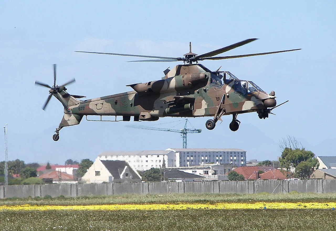 Denel Rooivalk attack helicopter of the South African Air Force on static display
