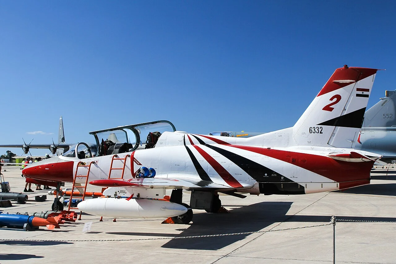 Egyptian Air Force K-8E Karakorum, locally assembled by the Arab Organization for Industrialization