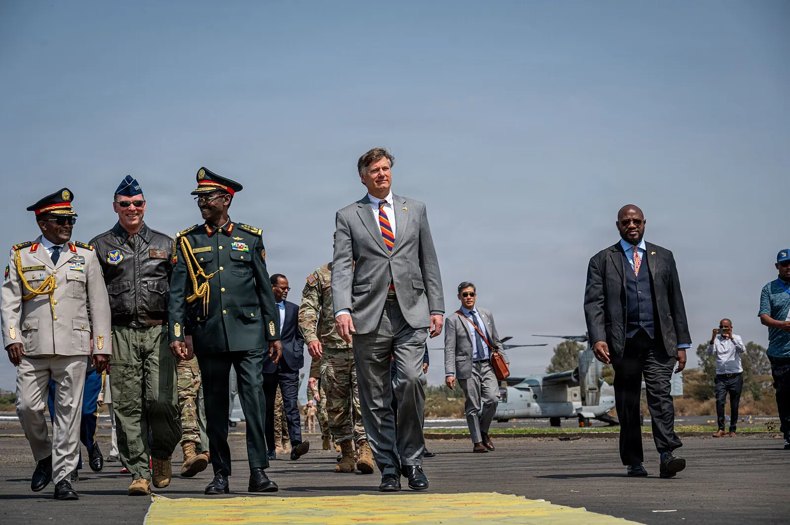US Africa Command and State Department officials at the Ethiopian Air Force Black Lion Air Show
