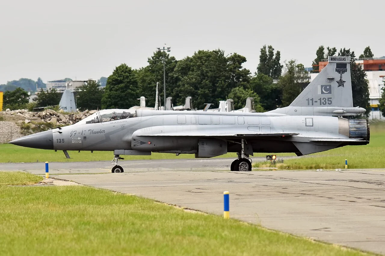 Pakistan Air Force JF-17 Thunder Block II, serial 11-135, in flight