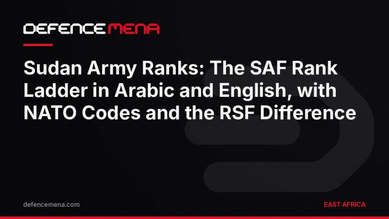 Sudan Army Ranks: The SAF Rank Ladder in Arabic and English, with NATO Codes and the RSF Difference