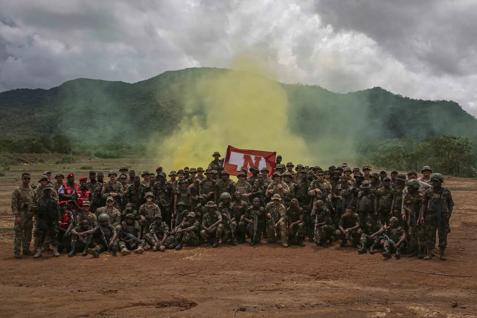 US and Tanzanian soldiers conduct a field training exercise during Exercise Justified Accord 2026